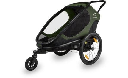Hamax Outback Single Kinderanhänger mit Deichsel und Buggyrad