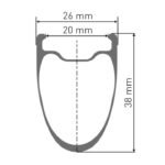 DT Swiss | Continental WTS Laufradsystem - ARC 1100 DICUT 38 Vorderrad